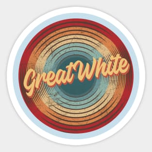 Great White Vintage Circle Sticker